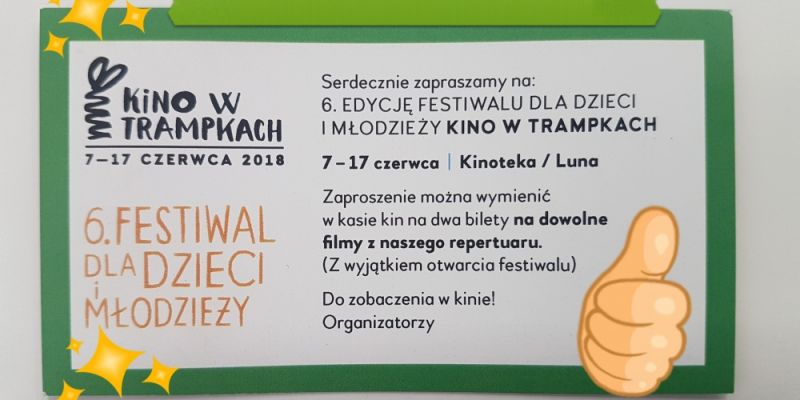 Konkurs! Wygraj podwójne zaproszenie na dowolny film z repertuaru Festiwalu dla Dzieci i Młodzieży "Kino w Trampkach"!