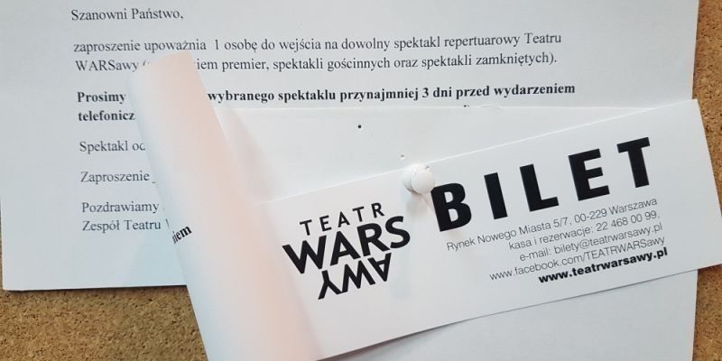 UWAGA SUPER KONKURS! Wygraj podwójne zaproszenie do Teatru WARSawy na dowolny spektakl repertuarowy!