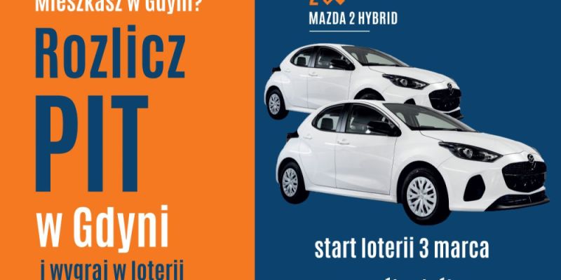 Gdynia zachęca do rozliczania PIT-ów. Można wygrać Mazdę 2 Hybrid
