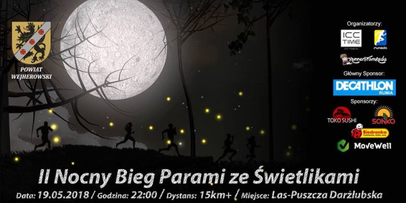 II Nocny Bieg Parami ze Świetlikami w Redzie