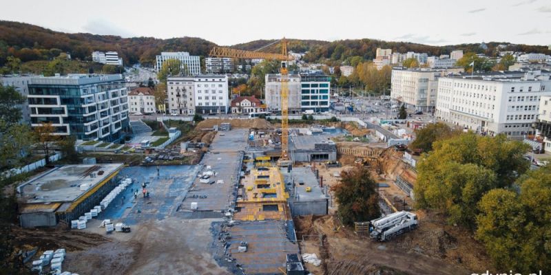 Postęp prac  na  budowie Parku Centralnego