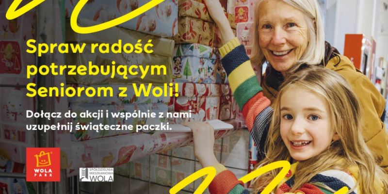 Paczki z prezentami dla seniorów z sąsiedztwa – świąteczna akcja Wola Parku