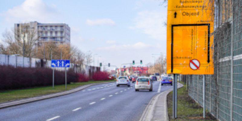 W poniedziałek od  godziny 22 zamknięte skrzyżowanie ul. Rudnickiego i Kochanowskiego