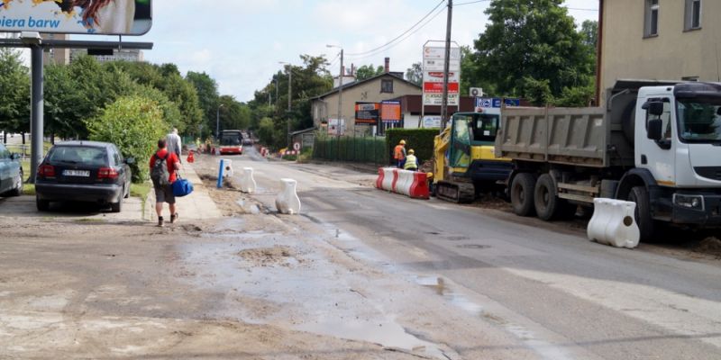 Przebudowa ul. Sobieskiego:  rozpoczyna się drugi – bardziej uciążliwy etap prac