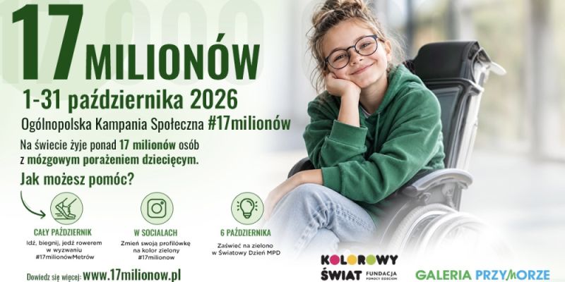 Październik w kolorze zielonym. Galeria Przymorze wspiera kampanię #17milionów