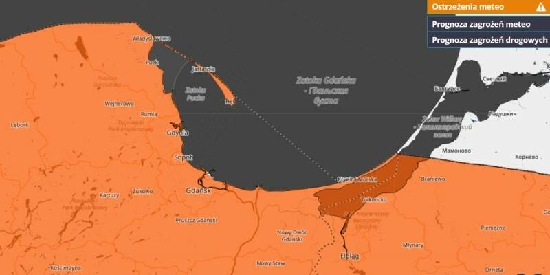 Alert pogodowy. W nocy silny wiatr, nad ranem nawet 100 km/h