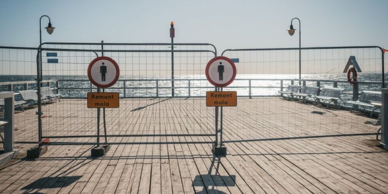 Ruszyły prace na molo w Orłowie. Część obiektu została zamknięta