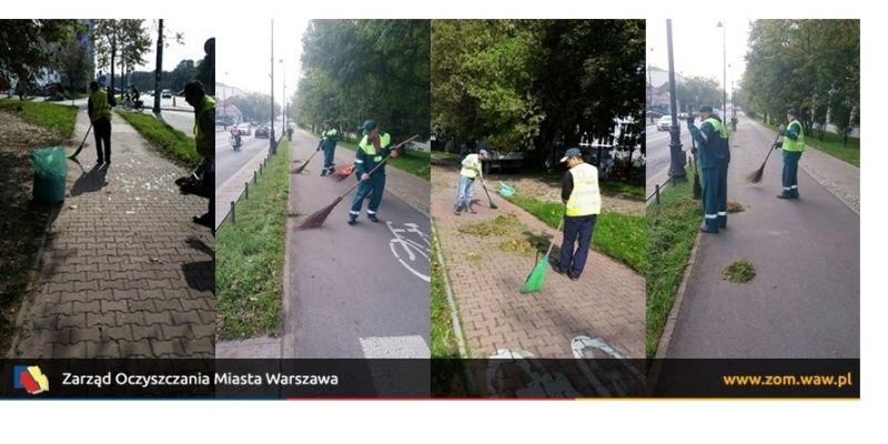 Sprzątanie na ścieżkach rowerowych