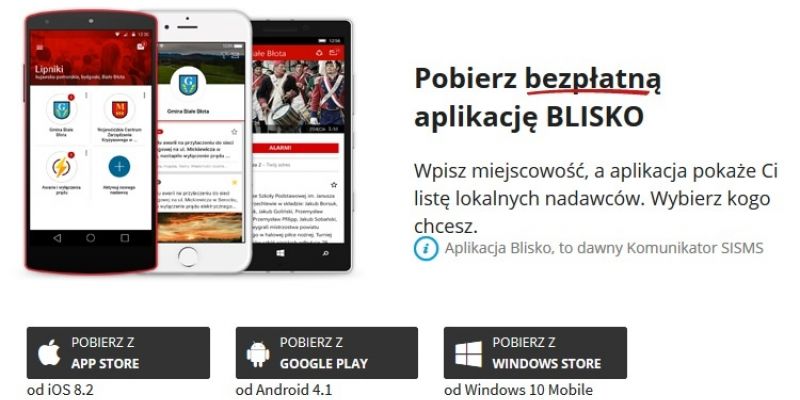 SISMS – informacje o niebezpieczeństwie „Blisko” ciebie