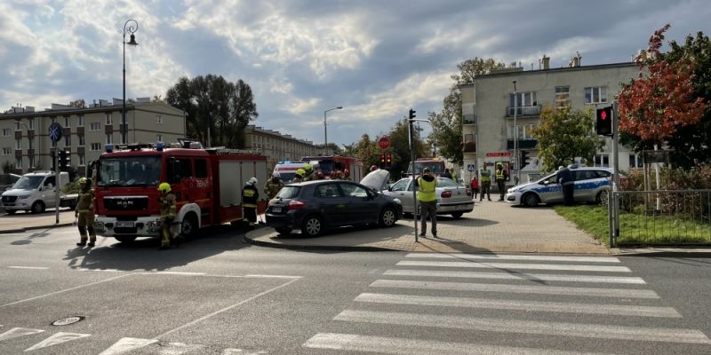 Wypadek na skrzyżowaniu ul. Kasprowicza i Podczaszyńskiego