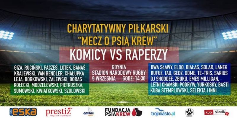 Charytatywny mecz piłkarski Komicy vs Raperzy - Gdynia