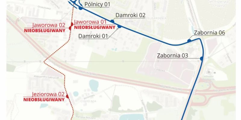 Tymczasowa zmiana trasy linii autobusowej 155