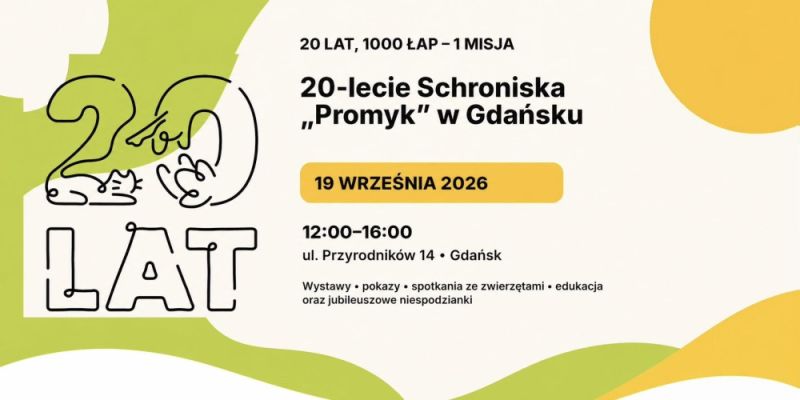 Schronisko “Promyk” zaprasza na świętowanie 20-lecia