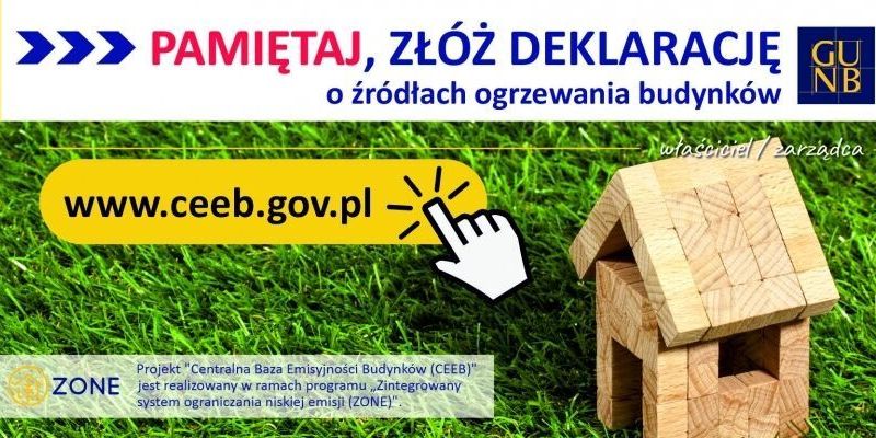 Zgłoś w Centralnej Ewidencji Emisyjności Budynków czym ogrzewasz swój dom