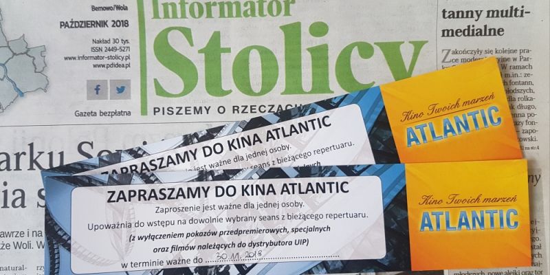 KONKURS! Wygraj zaproszenie do kina Atlantic na dowolny seans!