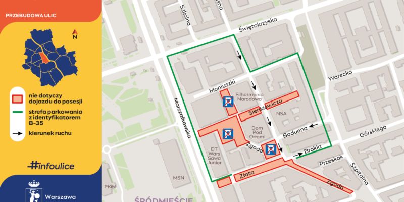 Złota i Zgoda zmieniają centrum. Ulica Sienkiewicza zostanie zamknięta