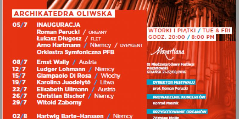 59. Międzynarodowy Festiwal Muzyki Organowej w Oliwie