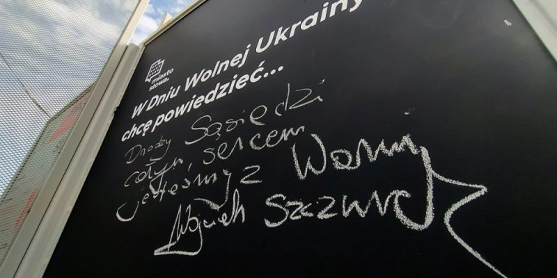 Życzenia dla niepodległej Ukrainy