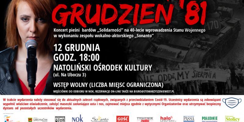 "Grudzień '81". Koncert pieśni bardów "Solidarności"