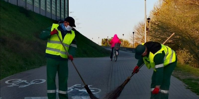 Porządki na ścieżkach rowerowych