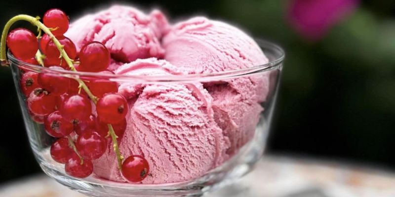 Przepis na kremowe lody z czerwonej porzeczki od KGW "W Rumiankowym Ogrodzie"