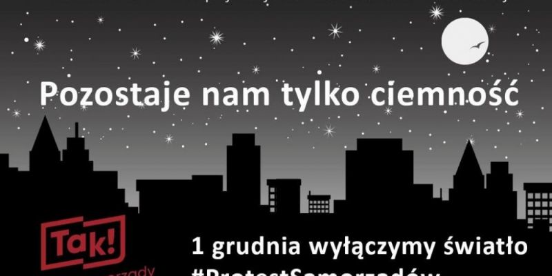 Pozostaje nam tylko ciemność - Gdańsk protestuje z innymi samorządami