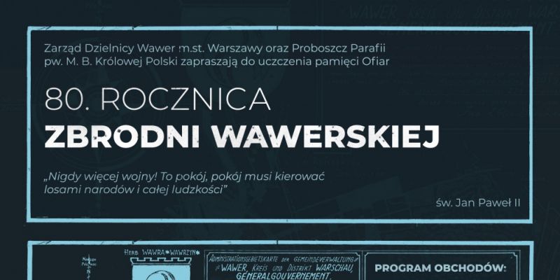 Nigdy więcej wojny!  - 80 rocznica „Zbrodni Wawerskiej”