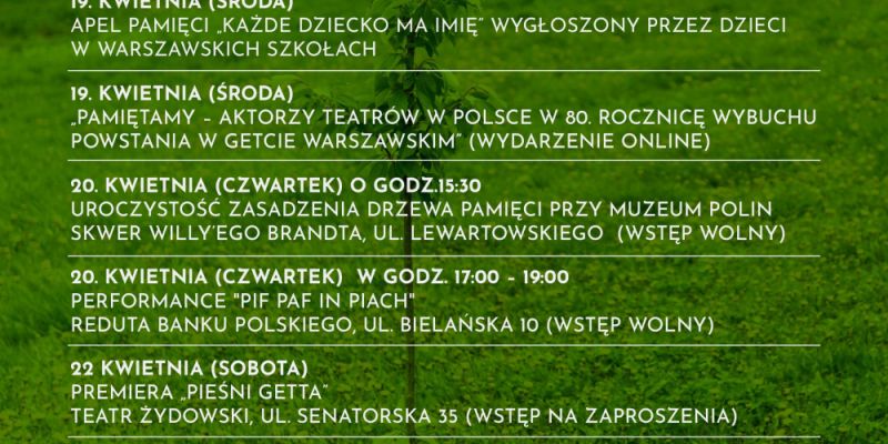 80 rocznica Powstania w Getcie Warszawskim