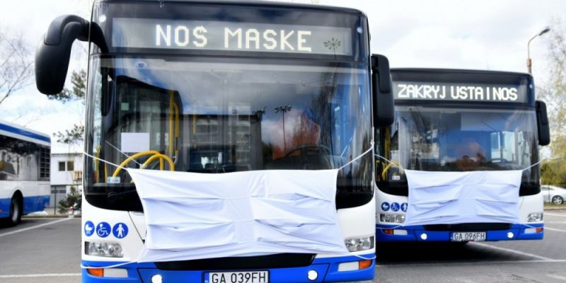 Gdyńskie autobusy w maskach