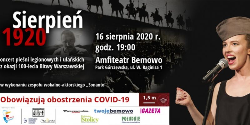 Sierpień'1920 - koncert pieśni legionowych i ułańskich z okazji 100-lecia Bitwy Warszawskiej